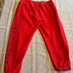 DKNY Unisex Bold Red Sweatpants